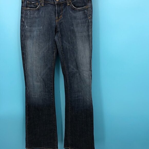 Citizens of Humanity Made in USA Women’s 29 Bootcut Blue Fringe Jeans - Picture 7 of 8